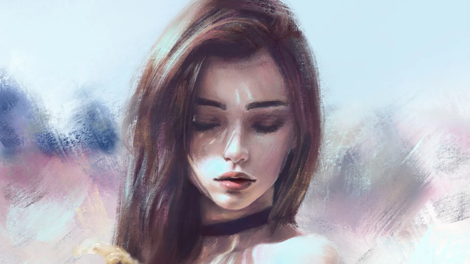 141348 work of art digital art digital painting beauty lady 1920x1080