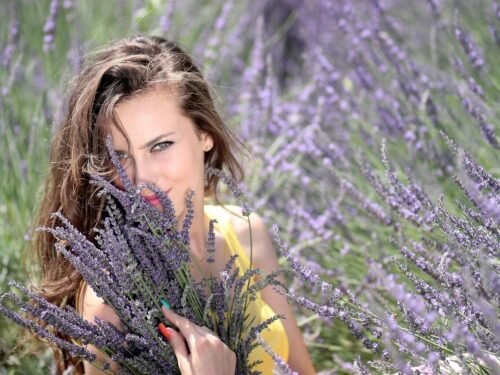 woman, lavender, flowers, beauty, beautiful, pretty, attractive, girl, female, flower background, beautiful flowers, pose, model, flower wallpaper, outdoors, lavender field, field, nature, portrait
