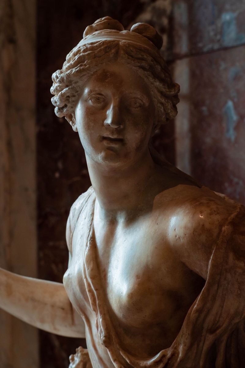 Classic marble statue of Aphrodite in the Louvre Museum, Paris, France.