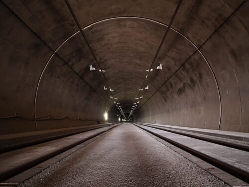 tunnel, concrete, road, highway, crossing, bridge, lights, perspective, tunnel, tunnel, tunnel, tunnel, road, road, road, road, road, bridge