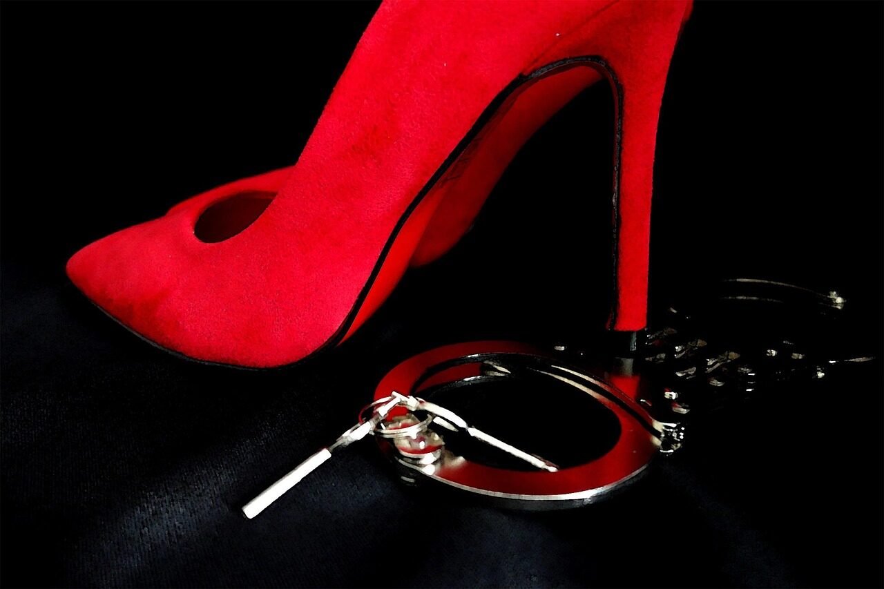 graphic, paragraphs, high heels, woman, love, eroticism, red light, sensual, handcuff, feminine, red, imagination, dream, dominant, pose, seductive, femininity, hot, female, temptation, domina, permissive, passion, sensuality, delightful, seduce