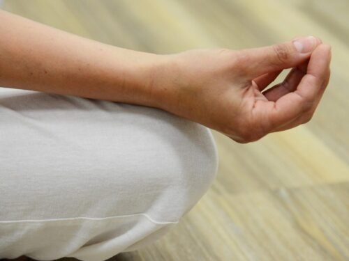 meditate, finger, keep, hand, woman