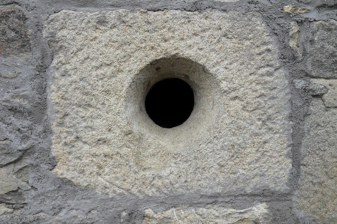 wall, hole, masonry, opening, hole, hole, hole, hole, hole