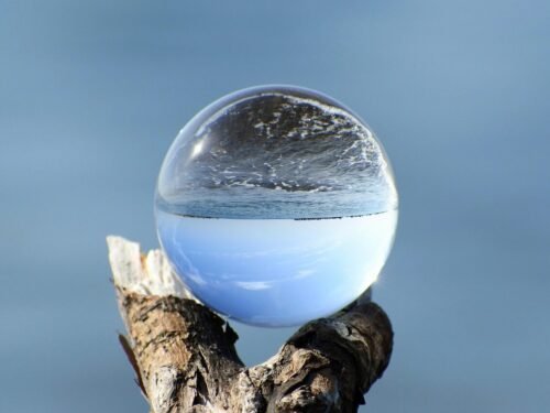 natural, landscape, sky, cloud, sea, nature, beach, wave, glass, glass beads, the world upside down