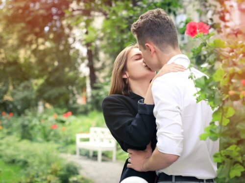 kiss, love, tenderness