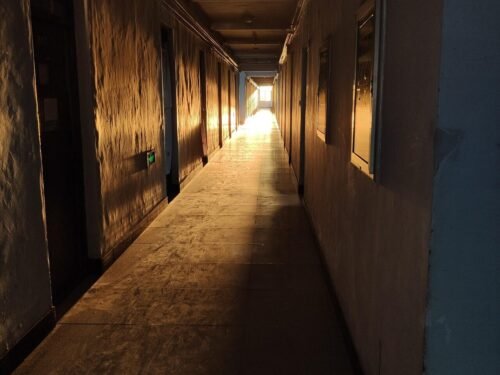 sunset, nature, dormitory, aisle