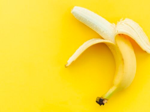 food, banana, yellow