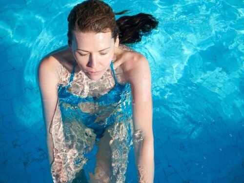 woman, vacation, swimming pool, pool, summer, summertime, leisure, nature, recreation, female, girl, travel, swimsuit, swim, bathing, happiness, outdoors