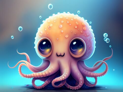 ai generated, octopus, baby