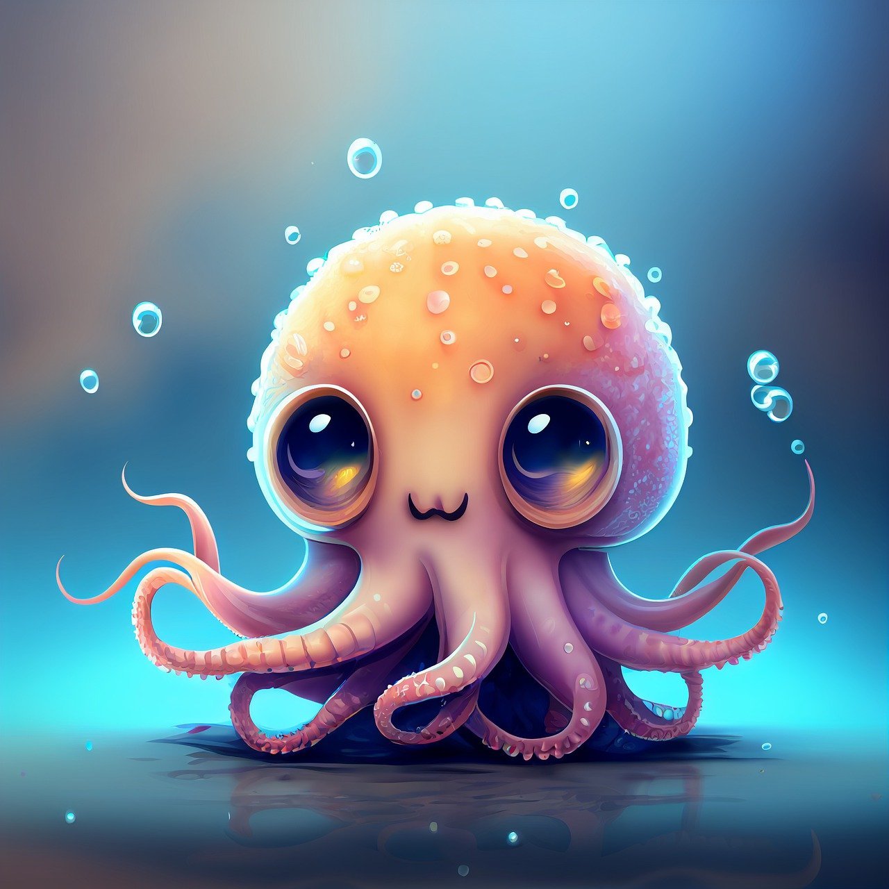 ai generated, octopus, baby