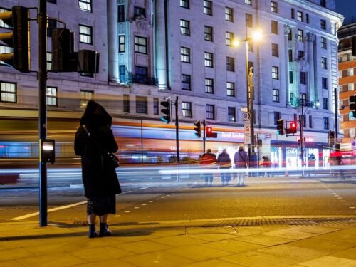 motion, traffic, night