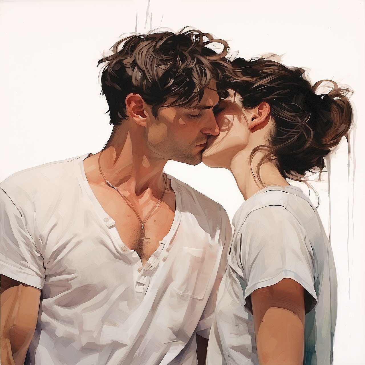 ai generated, couple, kissing, lovers, love, kiss, romance, romantic, relationship, together, woman, man, people