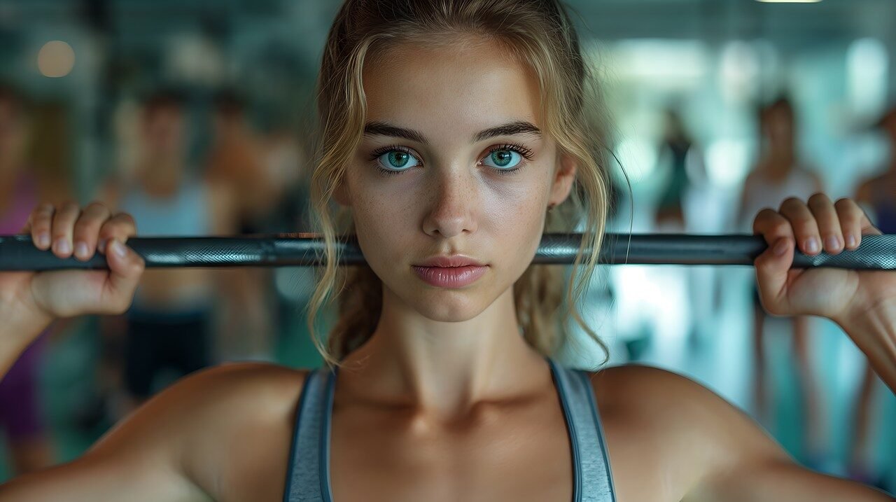 ai generated, woman, model, gym, fitness, exercise, strengthening, condition, cardio, muscles, sport