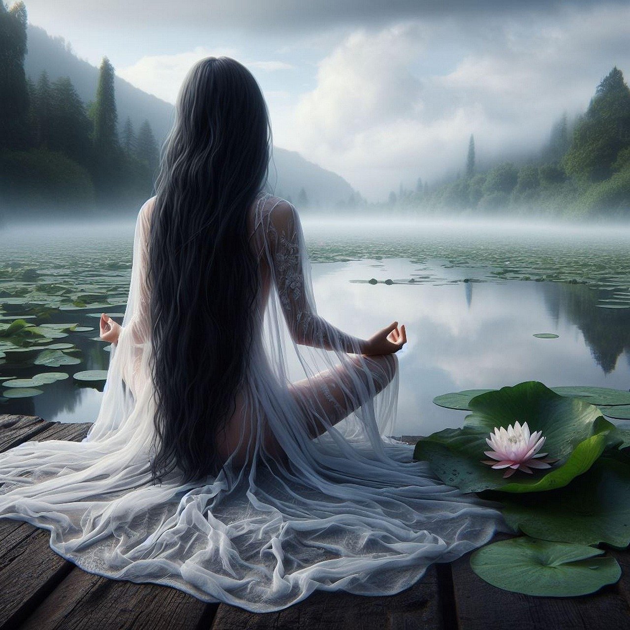 ai generated, woman, meditation, girl, waterlily, lotus, tantra, lake, yoga, nature, veil, meditation, meditation, meditation, meditation, meditation, tantra, tantra, tantra, yoga