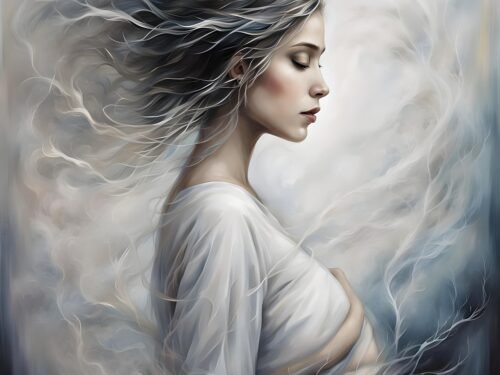 ai generated, maternity, pregnant, pregnancy, mother, mom, expecting, painting, portrait