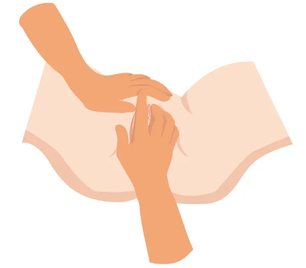 Yoni massage Lower abdomen massaging 600x527