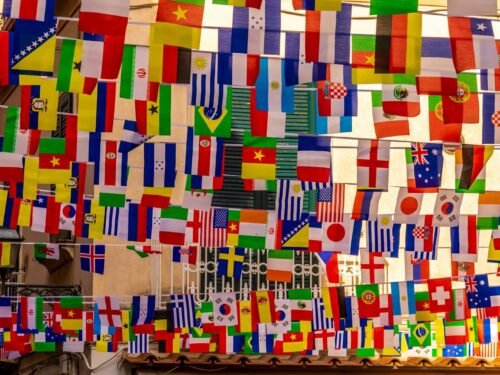 multi colored paper on brown cardboard box