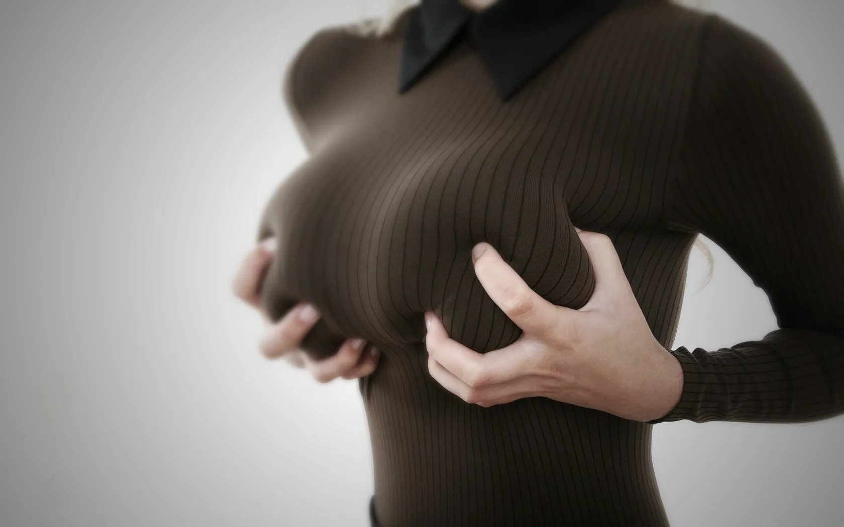 Black women simple background big boobs sweater boobs