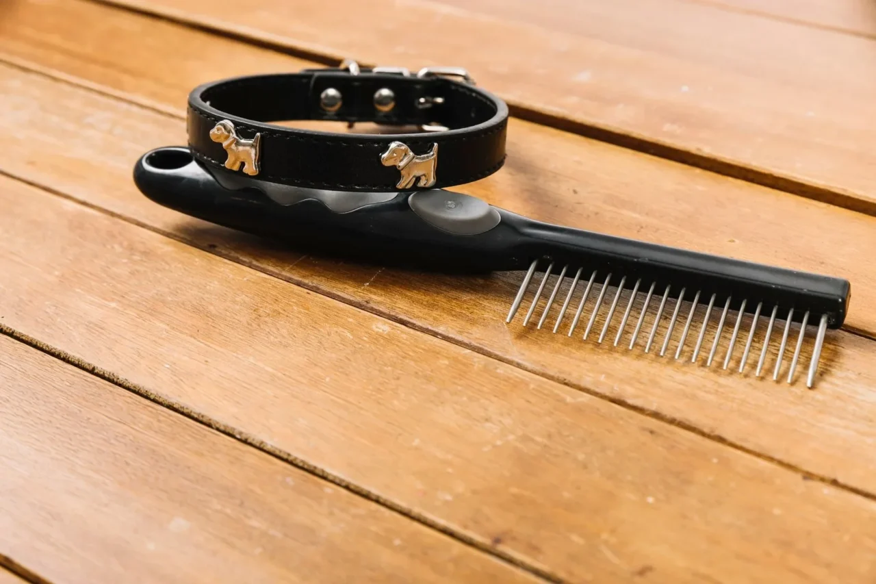 Close up rake near collar