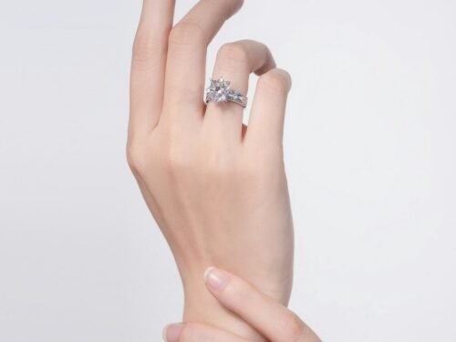 A woman's hand with a ring on it