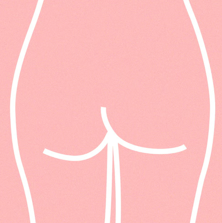 5 skirtingų tipų užpakalio formos su paaiškinimais. 2. A formos