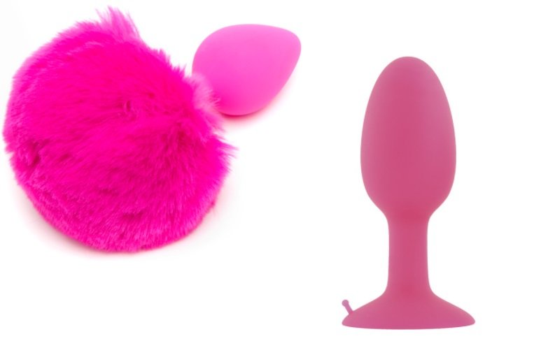 Analiniai kištukai Small Bunny Tail Butt Plug ir POPO Pleasure