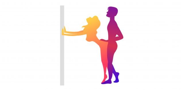 Prieš sieną Sekso pozos nėščiosioms: prie sienos