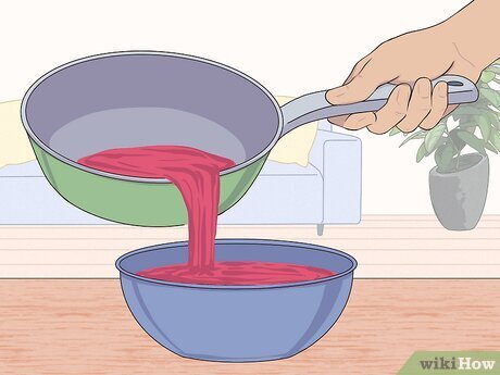 Step 3 Remove the pan from the heat and pour the liquid into a bowl.