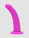 Lovehoney Curved Silicone Suction Cup Dildo 7 Inch, Pink, hi-res