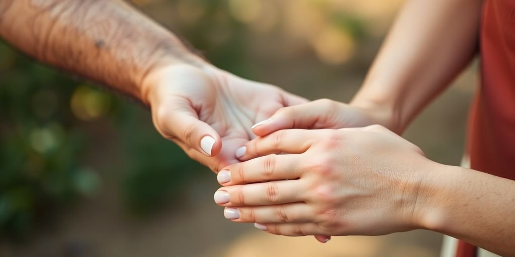 Dvi rankos intymiai besiliečiančios, iš arti, švelnus apšvietimas.