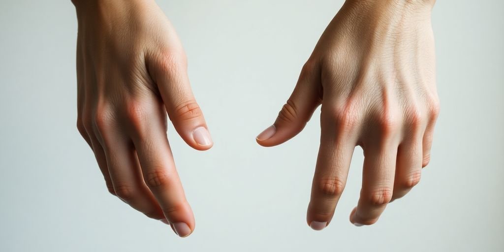 Dvi rankos susiliečia, pirštai susipynę.