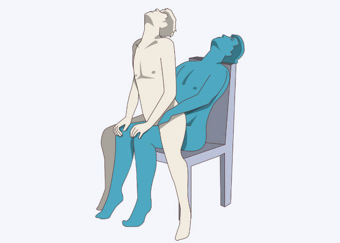 Man sitting, Partner on top Sex Positions to Last Longer