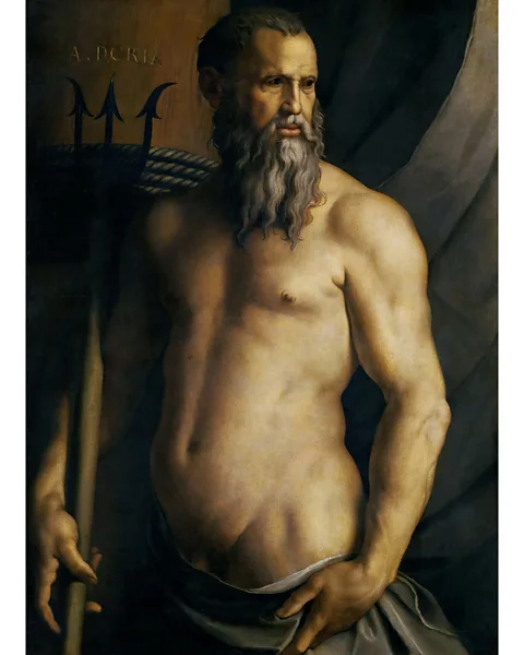 Alamy In Bronzino's 1530 portrait of the admiral Andrea Doria, his subject chose to be depicted in the mostly-naked, muscular form of the sea god Neptune (Credit: Alamy)