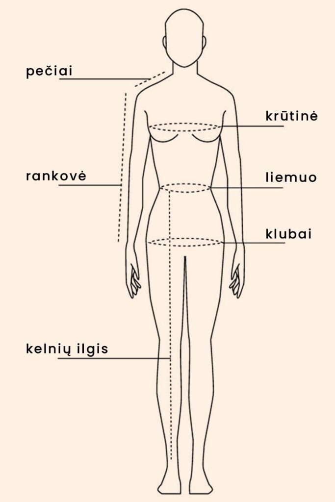 Drabužių išmatavimai