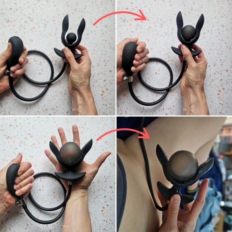 Inflatable pussy plug 4 steps of expansion