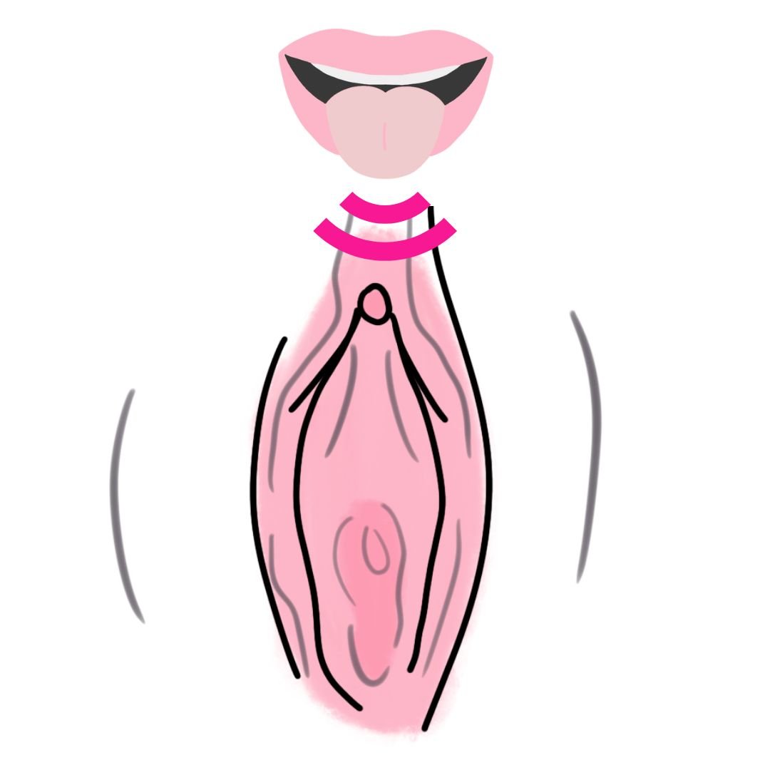 tongue tapping on vulva illustration