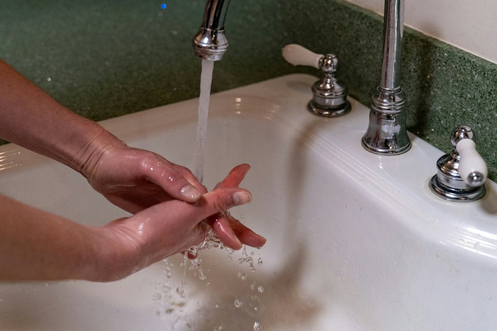 Person washing their hands