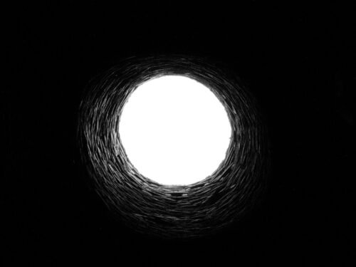 long-angle photography of tunnel