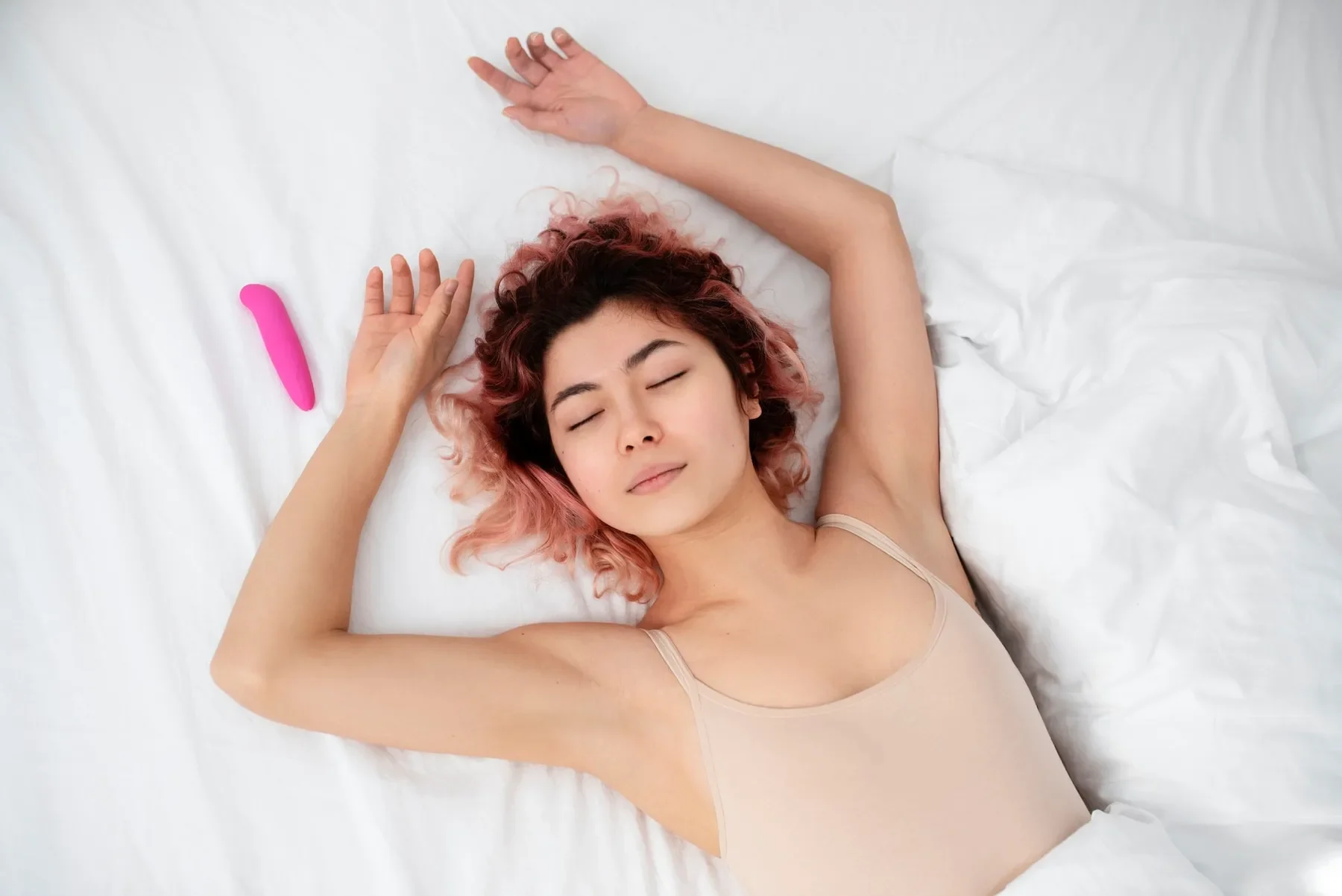 Person with sexual toy bed