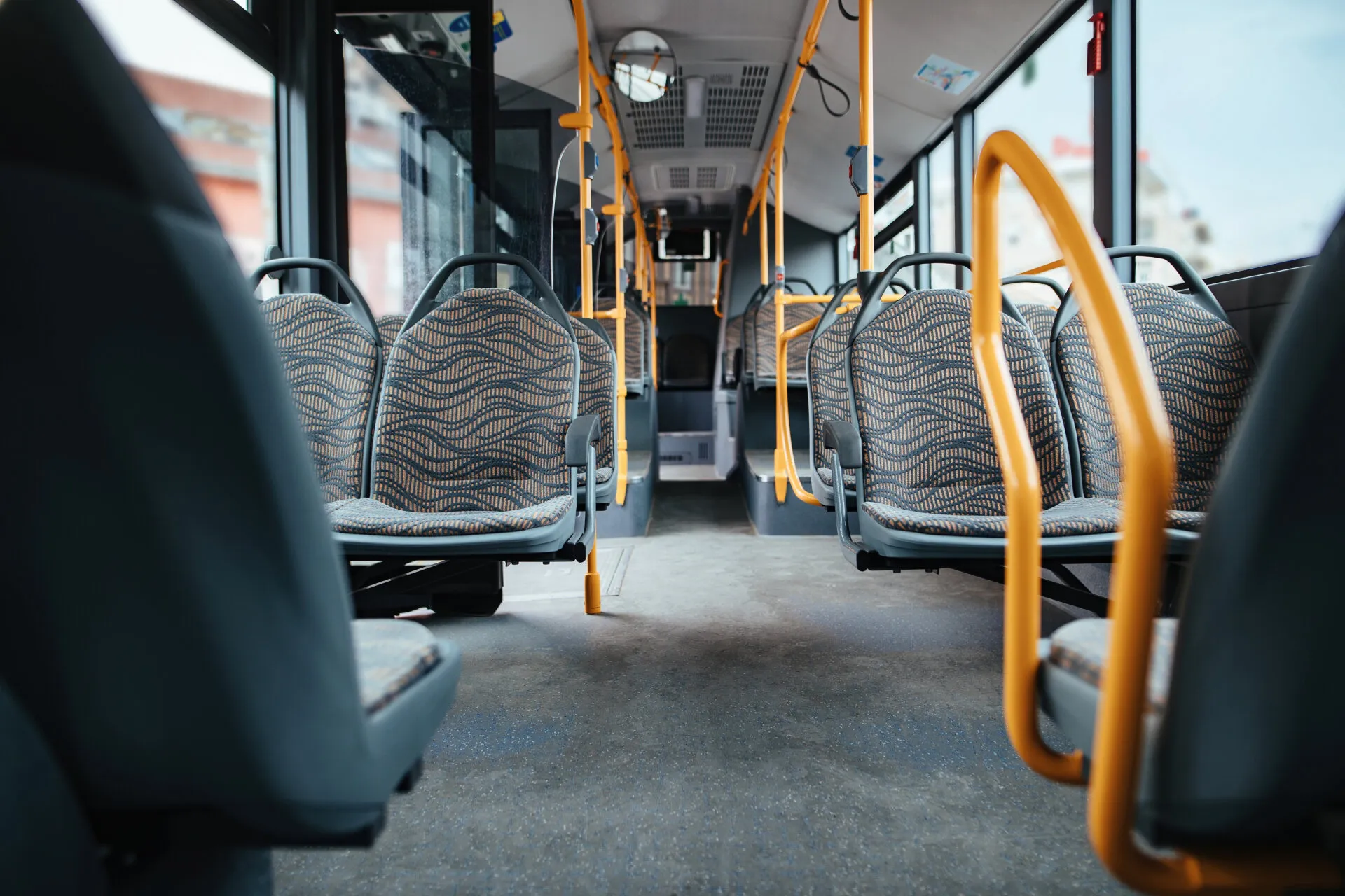 Public bus with no people