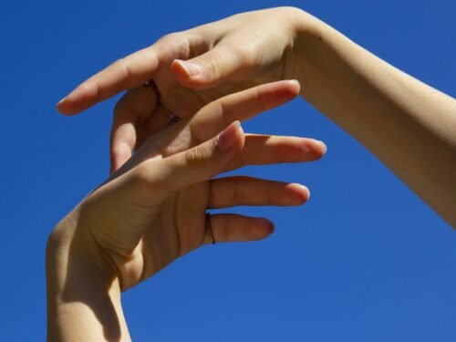 a close-up of a hand