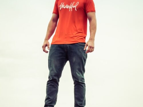 man standing on gray surface