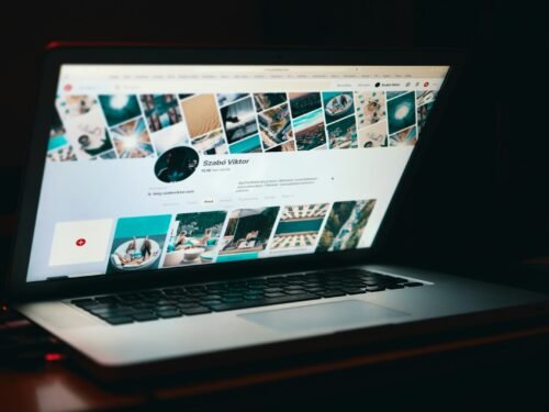 turned on MacBook Pro